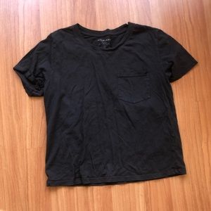 Black Everlane square pocket tee